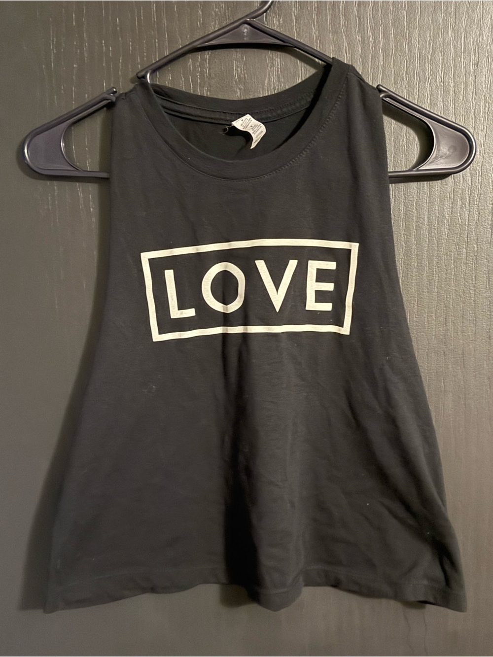 LOVE Graphic Black Tank Top - Women's Sleeveless Tee